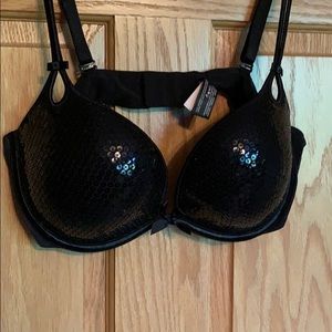 Black sequin Victoria’s Secret bra